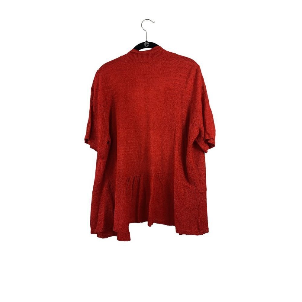 Dressbarn Women's Cherry Red Cardigan - Picture 2 of 6